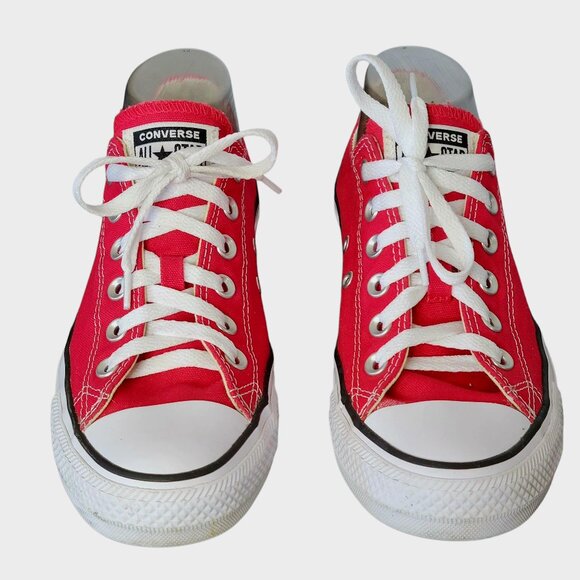 Converse All Star Chuck Taylor Womens Size 8.5 Men Size 6.5 Red Low Top Sneakers - Picture 2 of 8